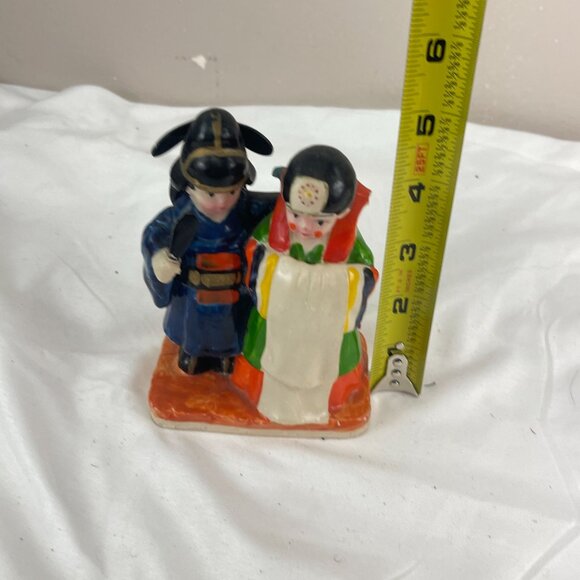 Vintage Hand-Painted Korean Wedding Couple Figurine Miniature Home Decor - Picture 10 of 10